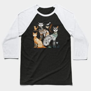 Ethnic cats Art Print Baseball T-Shirt